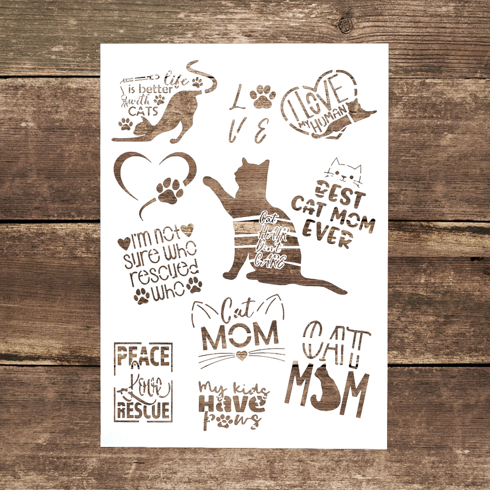 Art Craft Love - A4 Size DIY Craft Layering Cat