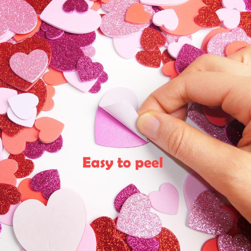Art Craft Love - 50pcs Love Heart Self Adhesive Sticker