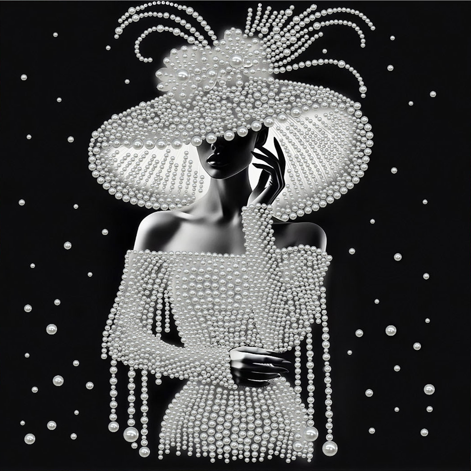 Art Craft Gift Ideas - Elegant Lady Full 5D DIY Pearl
