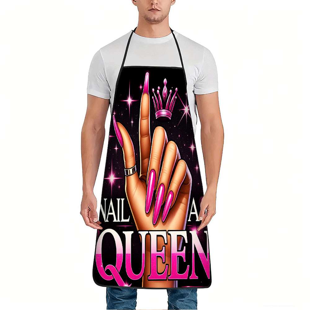 Art Craft Gift Ideas - 1 Trendy Nail Art-Themed Apron, Featuring