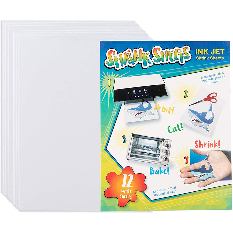 Art Craft Kindergarten - 10Pcs A4 White Inkjet Printing Shrink