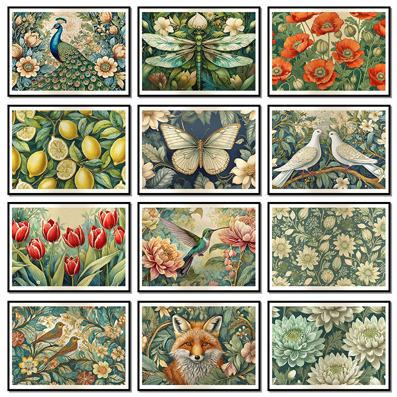Art Craft William Morris - Moon Stars William Morris Style Bee