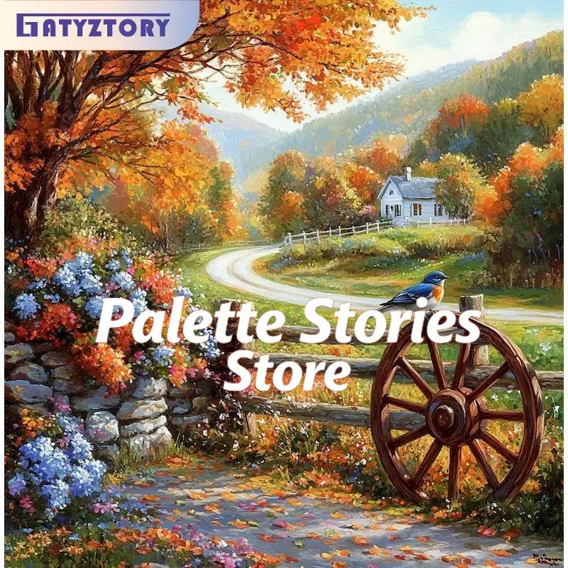Art Craft Village - 1PCS Frameless Village Painting By Numbers