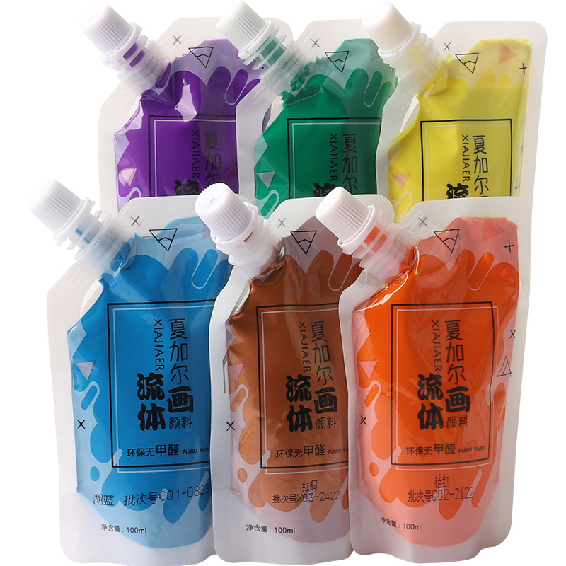 Acrylic Pour Paint - 100ML/1pcs/ multi-colour fluid acrylic paint xiajiaer