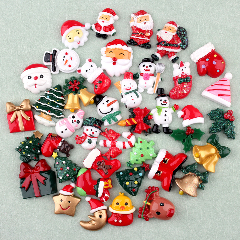 Art Craft Tree - 30pcs Mixed Christmas series Resin Color