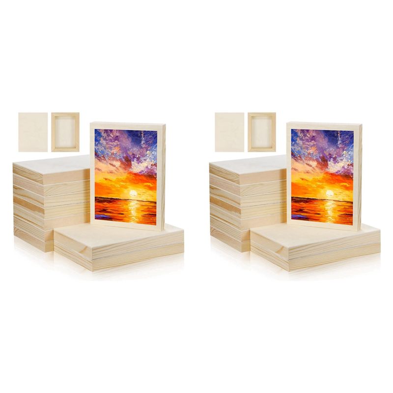 Acrylic Pour Paint - ABRE-20 Pcs 5.5X7inch Wood Panel Boards,