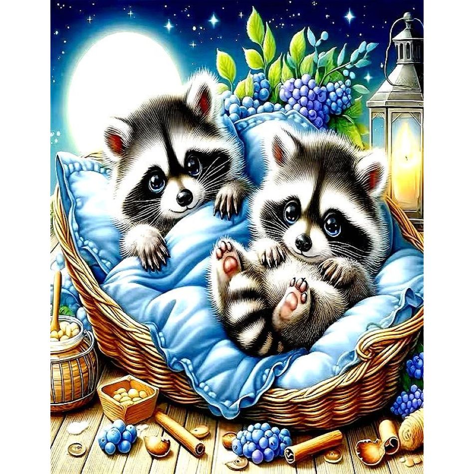 Art Craft Gift Ideas - RUOPOTY Black And White Kitten Diamond
