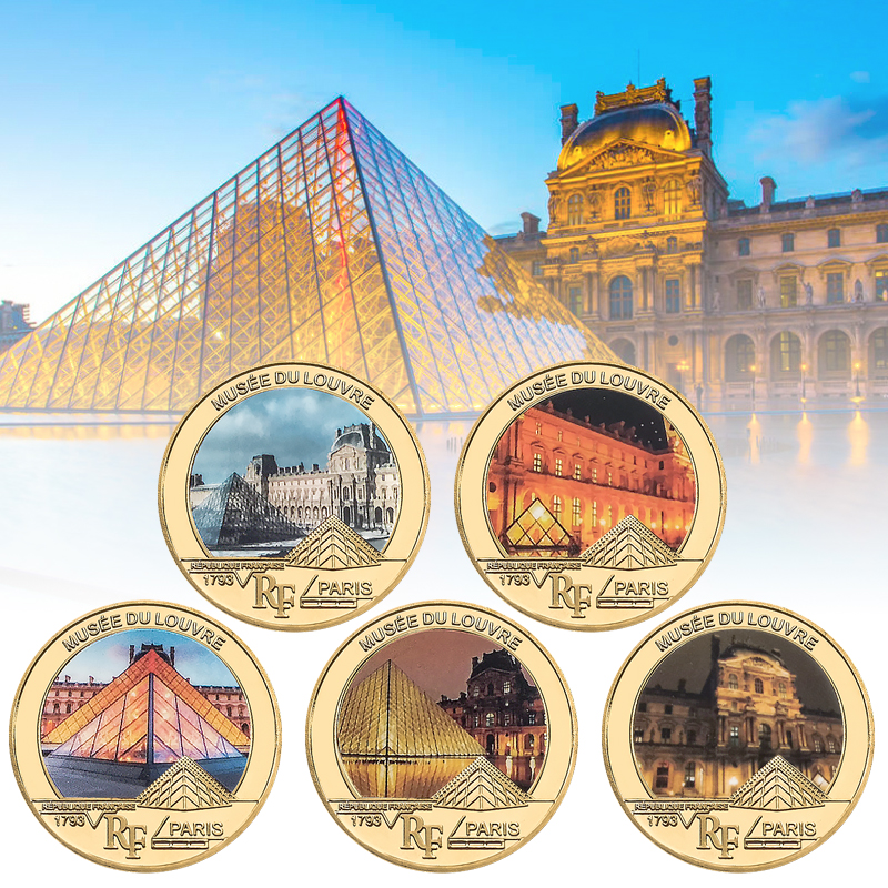 Art Craft Museum - Louvre Museum Gold Foil Commemorative Coin