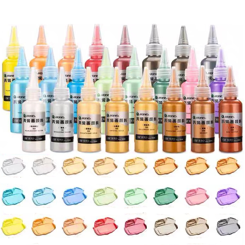 Acrylic Pour Paint - Marie's 25 Colors 50ml Metallic Acrylic