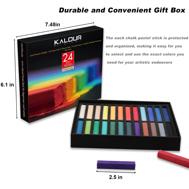 Sketching Charcoal Set - 24Colors Set Soft Pastel Masters Colored