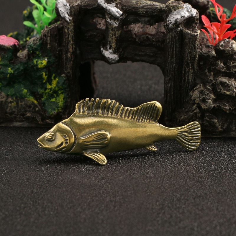 Unique Art Craft - 1 PC Brass Fish Ornament Creative