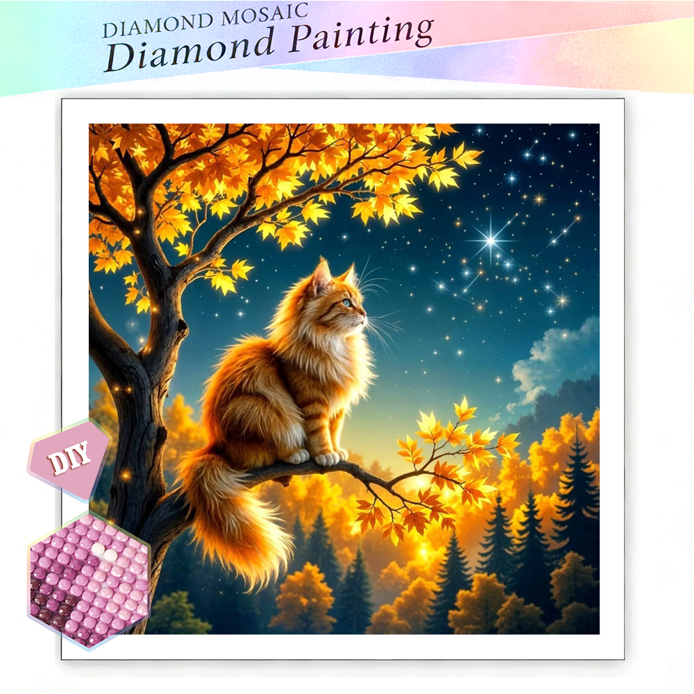 Art Craft Tree - EverShine DIY Diamond Painting Cat Animal