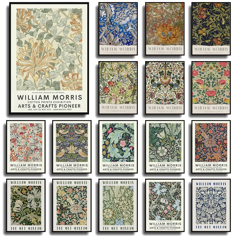 Art Craft William Morris - Canvas Painting Wall Picture Art Embroidery