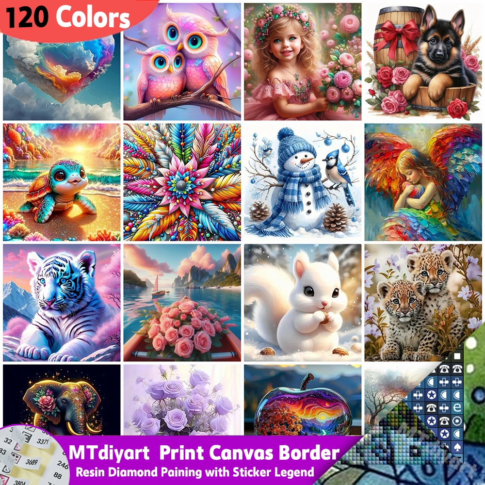 Unique Art Craft - Flower Mandala Diamond Painting Print Canva