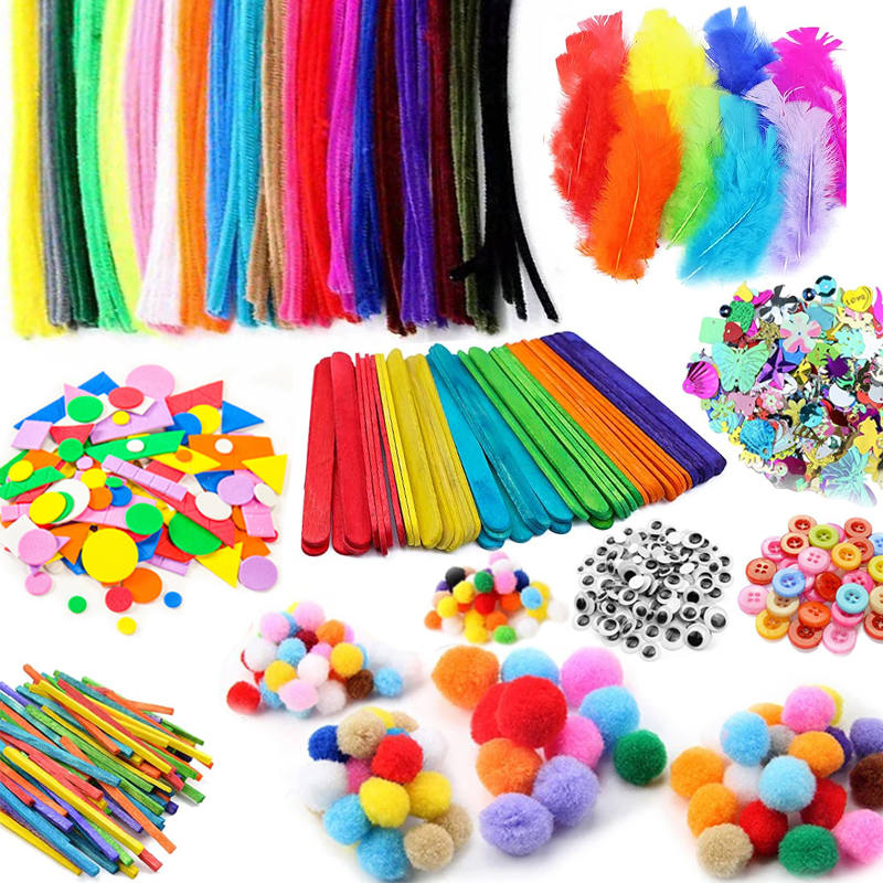 Art Craft Kindergarten - 1000pcs Kids Crafts Art Supplies Kit