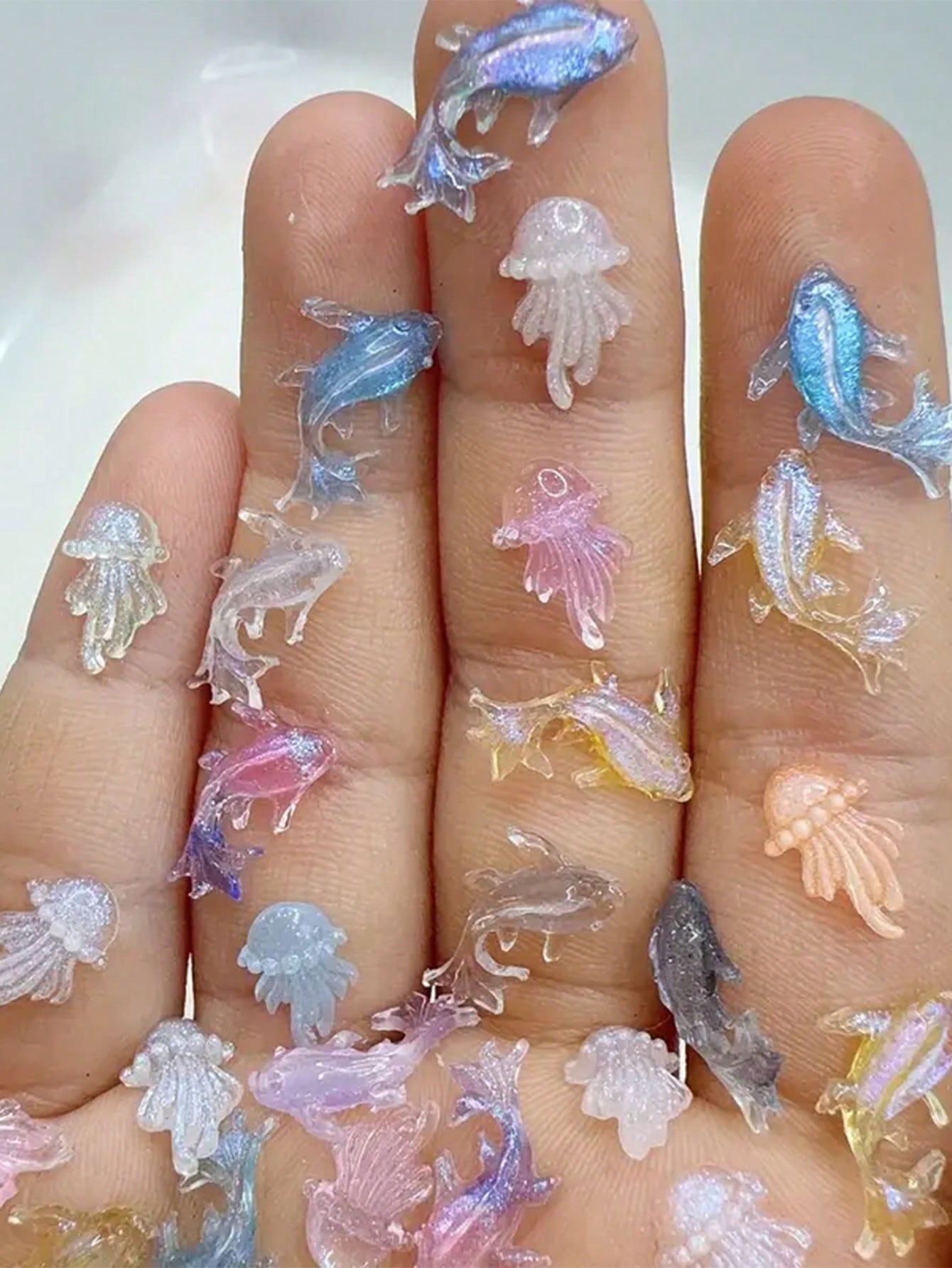 Art Craft Jellyfish - 100Pcs Mini Ocean Animal Nail Art