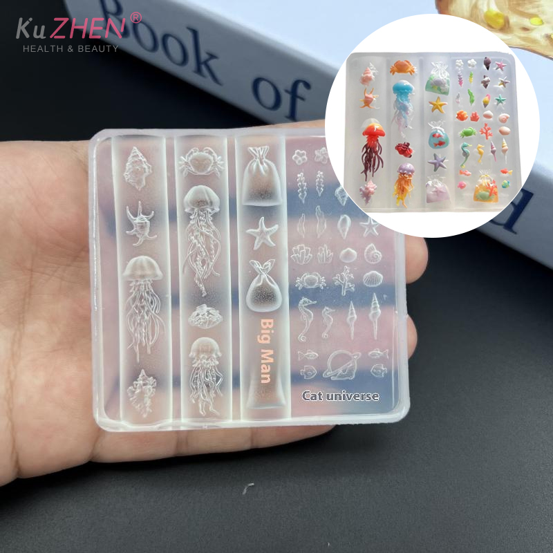 Art Craft Jellyfish - 3D Ocean Series Silicone Nail Mold