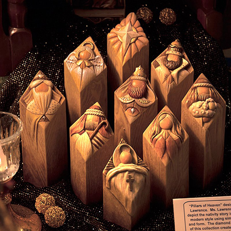 Art Craft Tree - Heaven Nativity Tree Pillar Statue Resin