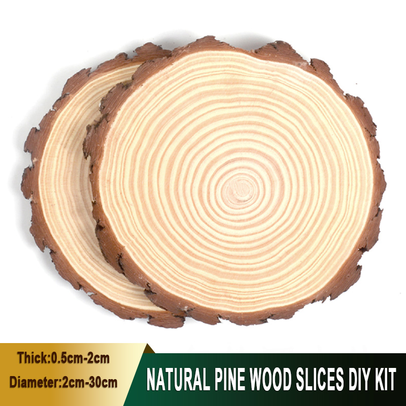 1-30Pcs Natural Pine Wood Slic - Art Craft Tree reseña y precio