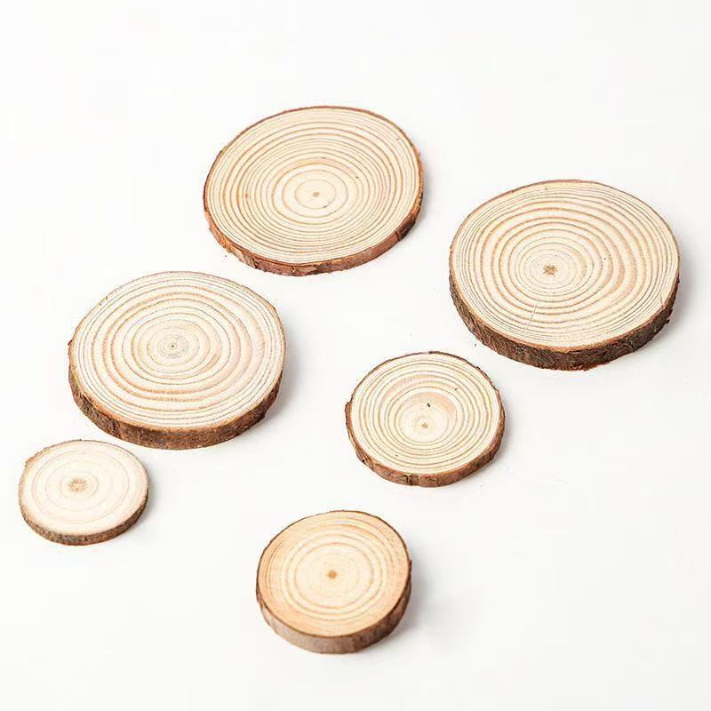 1-30Pcs Natural Pine Wood Slic - Art Craft Tree reseña y precio
