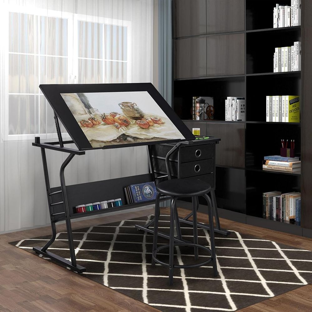 Adjustable Art Desk with Stool - Art And Craft Studio reseña y precio