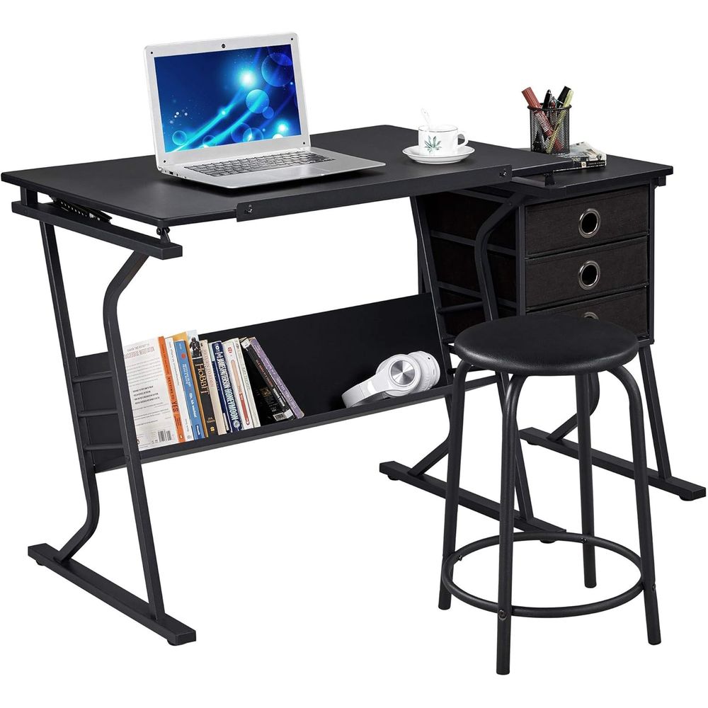 Adjustable Art Desk with Stool - Art And Craft Studio reseña y precio