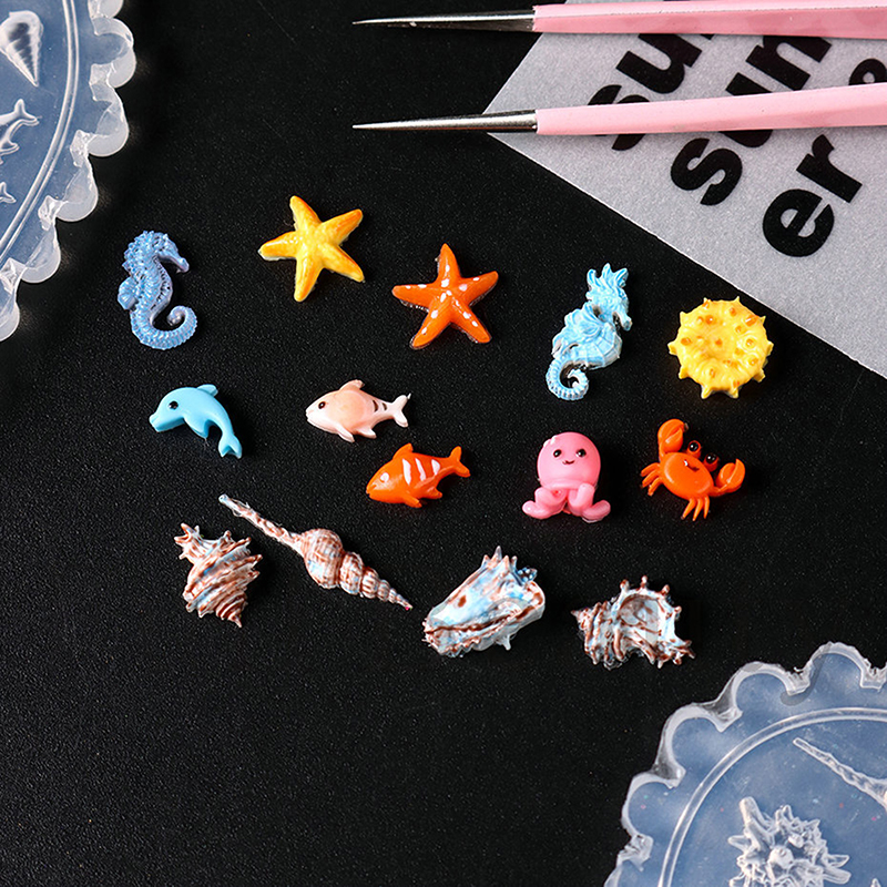1 Piec 3D Silicone Nail Carvin - Art Craft Jellyfish reseña y precio