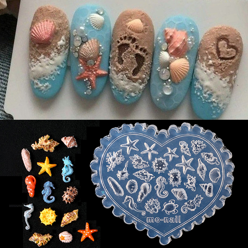 1 Piec 3D Silicone Nail Carvin - Art Craft Jellyfish reseña y precio