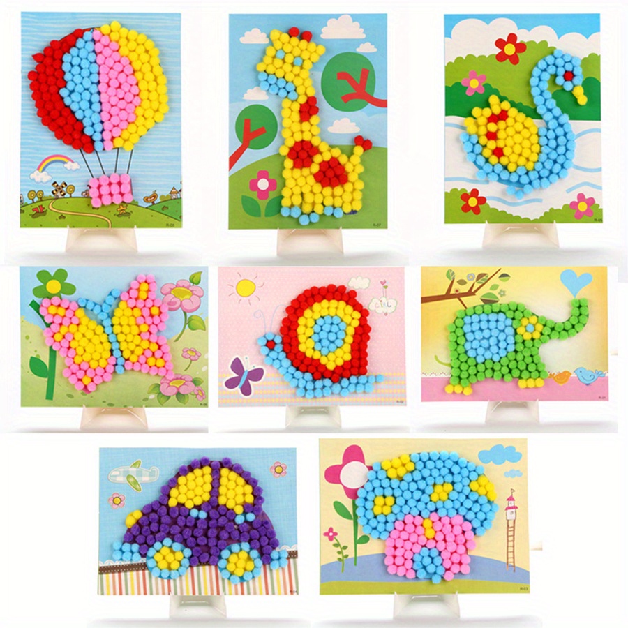2pcs 16x21cm Colorful Pom-Pom  - Unique Art Craft reseña y precio