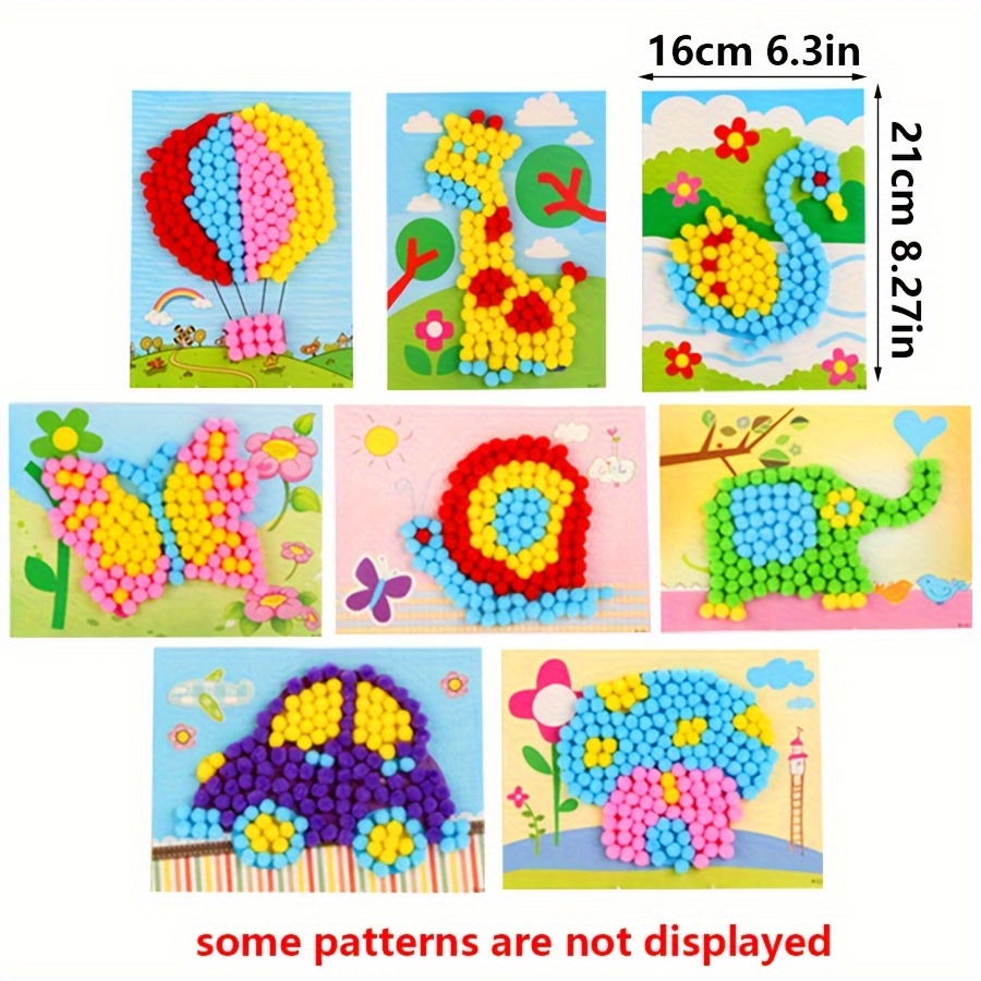 2pcs 16x21cm Colorful Pom-Pom  - Unique Art Craft reseña y precio