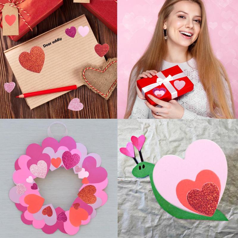 50pcs Love Heart Self Adhesive - Art Craft Love reseña y precio