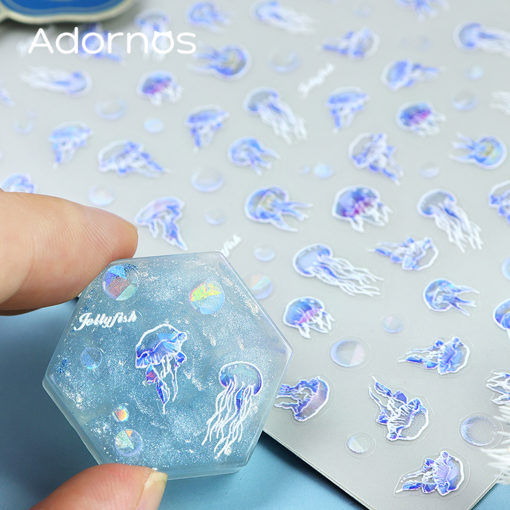 1Sheet Jellyfish Resin Sticker - Art Craft Jellyfish reseña y precio