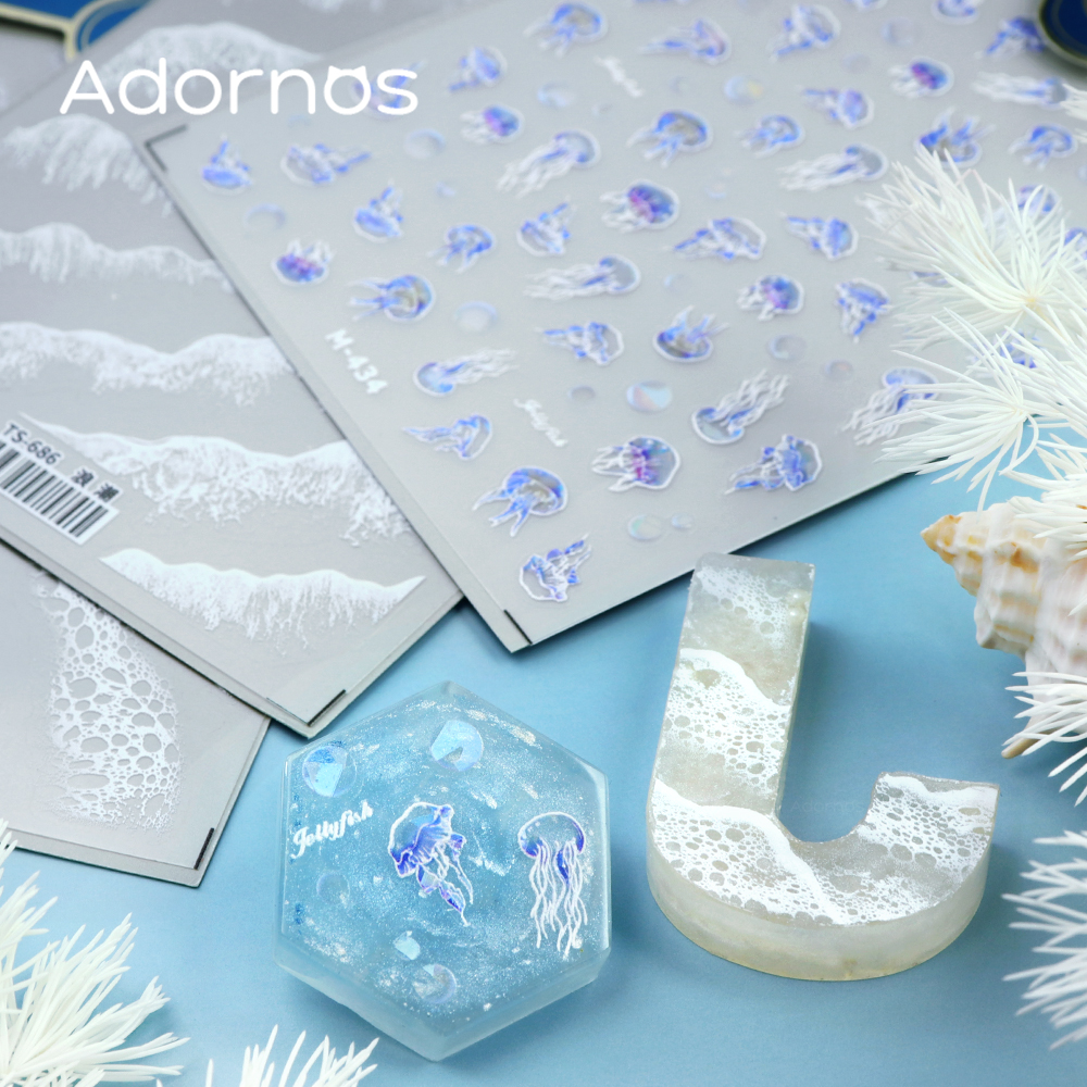 1Sheet Jellyfish Resin Sticker - Art Craft Jellyfish reseña y precio