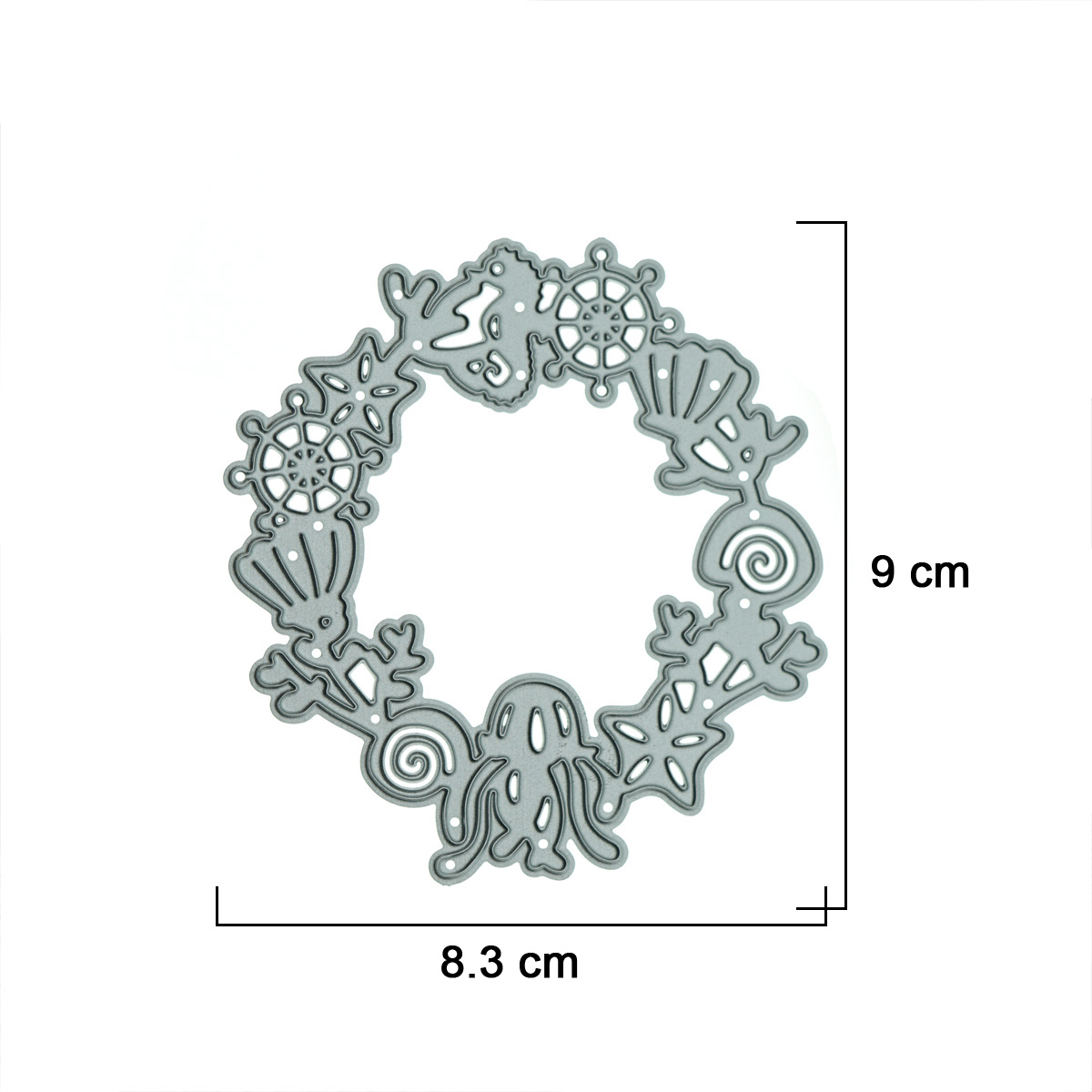 Small Nauticl Wreath Ocean Met - Art Craft Jellyfish reseña y precio