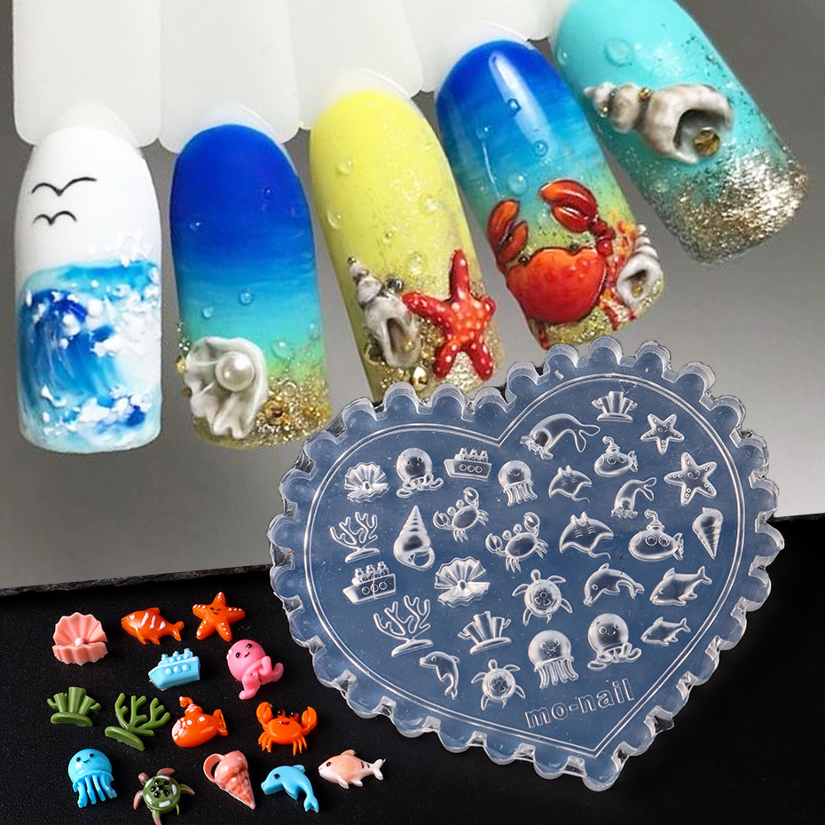 1pc Ocean Theme 3D Silicone Na - Art Craft Jellyfish reseña y precio