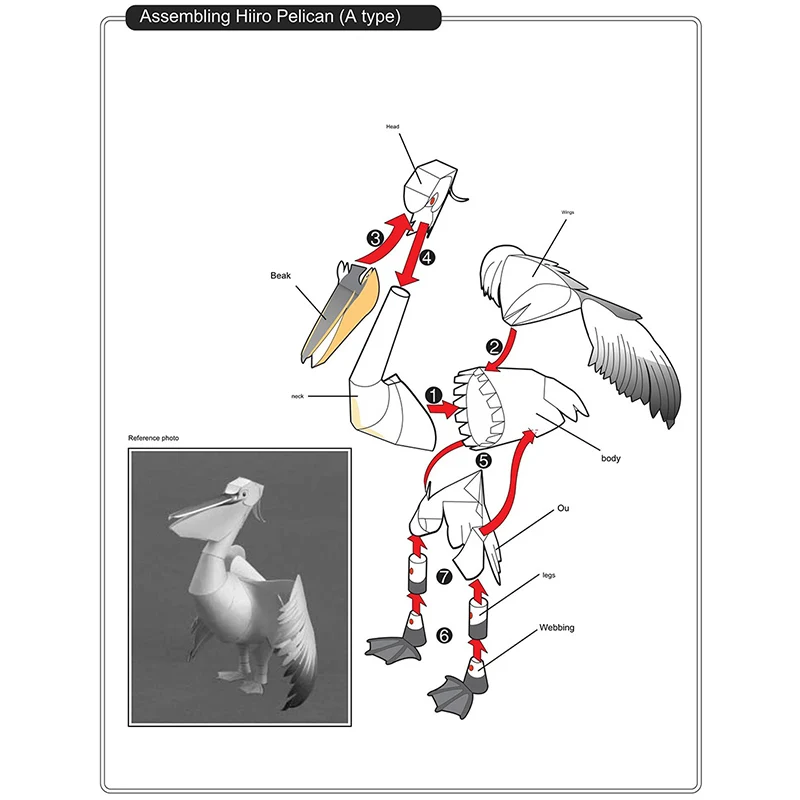 Dalmatian Pelican Origami Art  - Art Craft Center reseña y precio