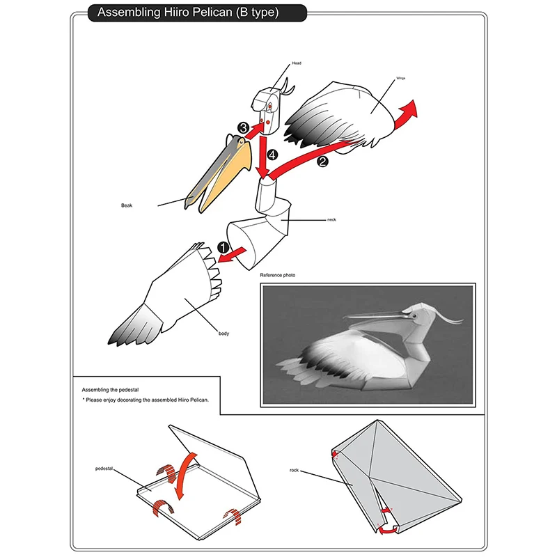 Dalmatian Pelican Origami Art  - Art Craft Center reseña y precio