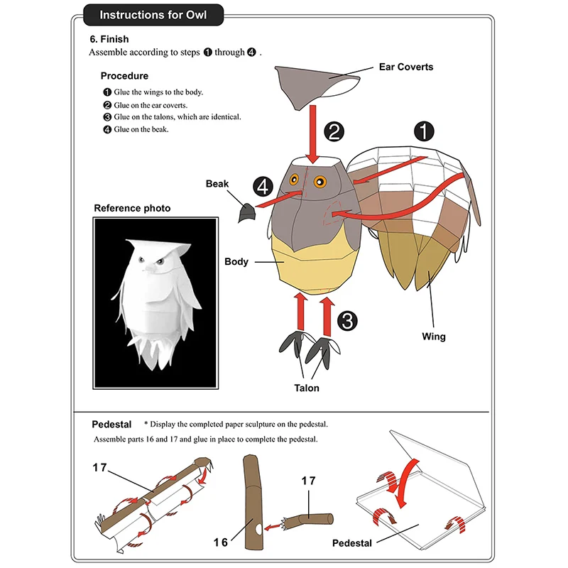 Blakiston's Fish Owls Origami  - Art Craft Center reseña y precio