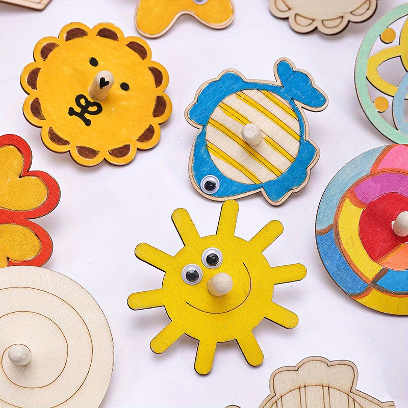 Wooden Spinning Top Craft Kit  - Eco Art Craft reseña y precio