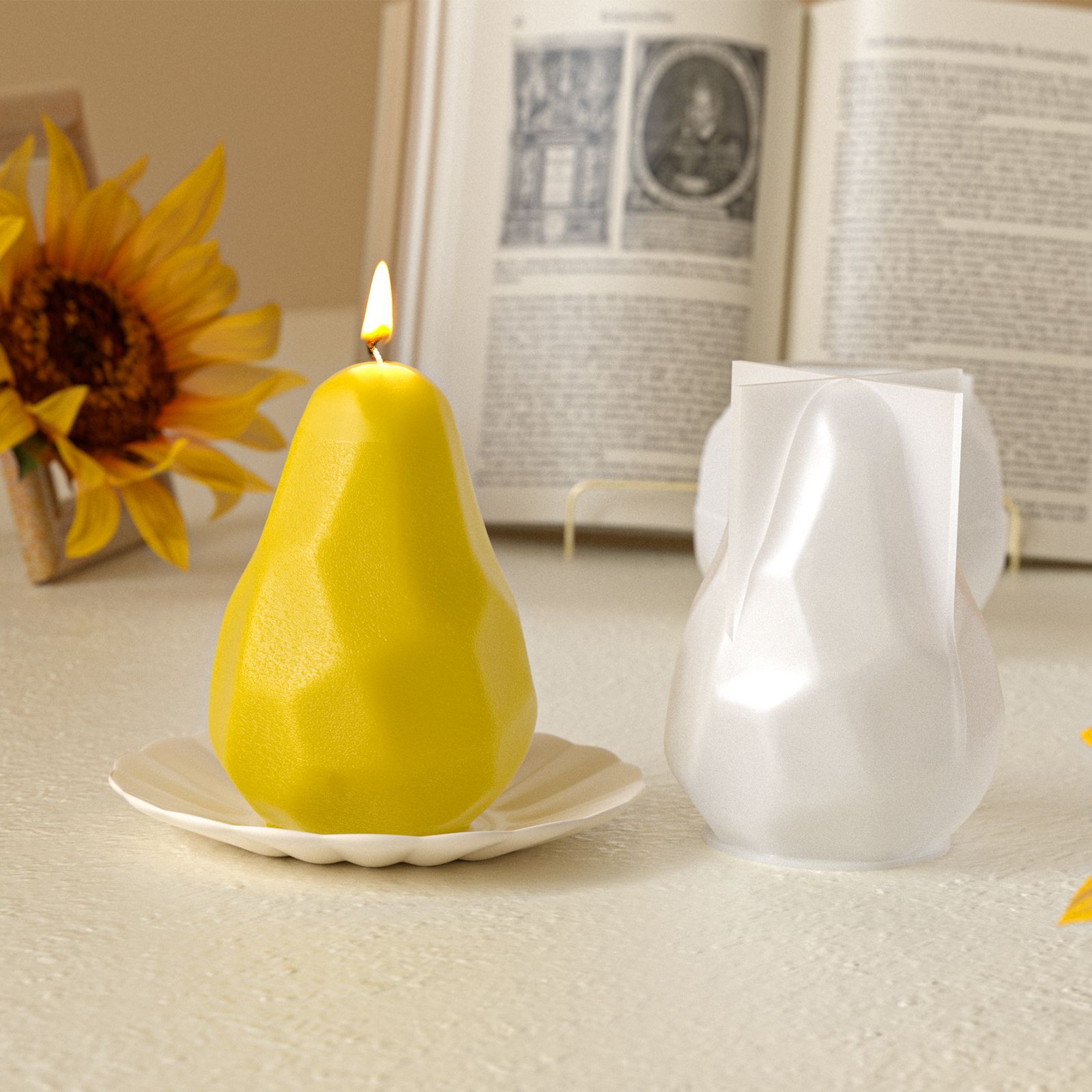 Pear Candle Mold Diamond-Cut R - Art And Craft Studio reseña y precio