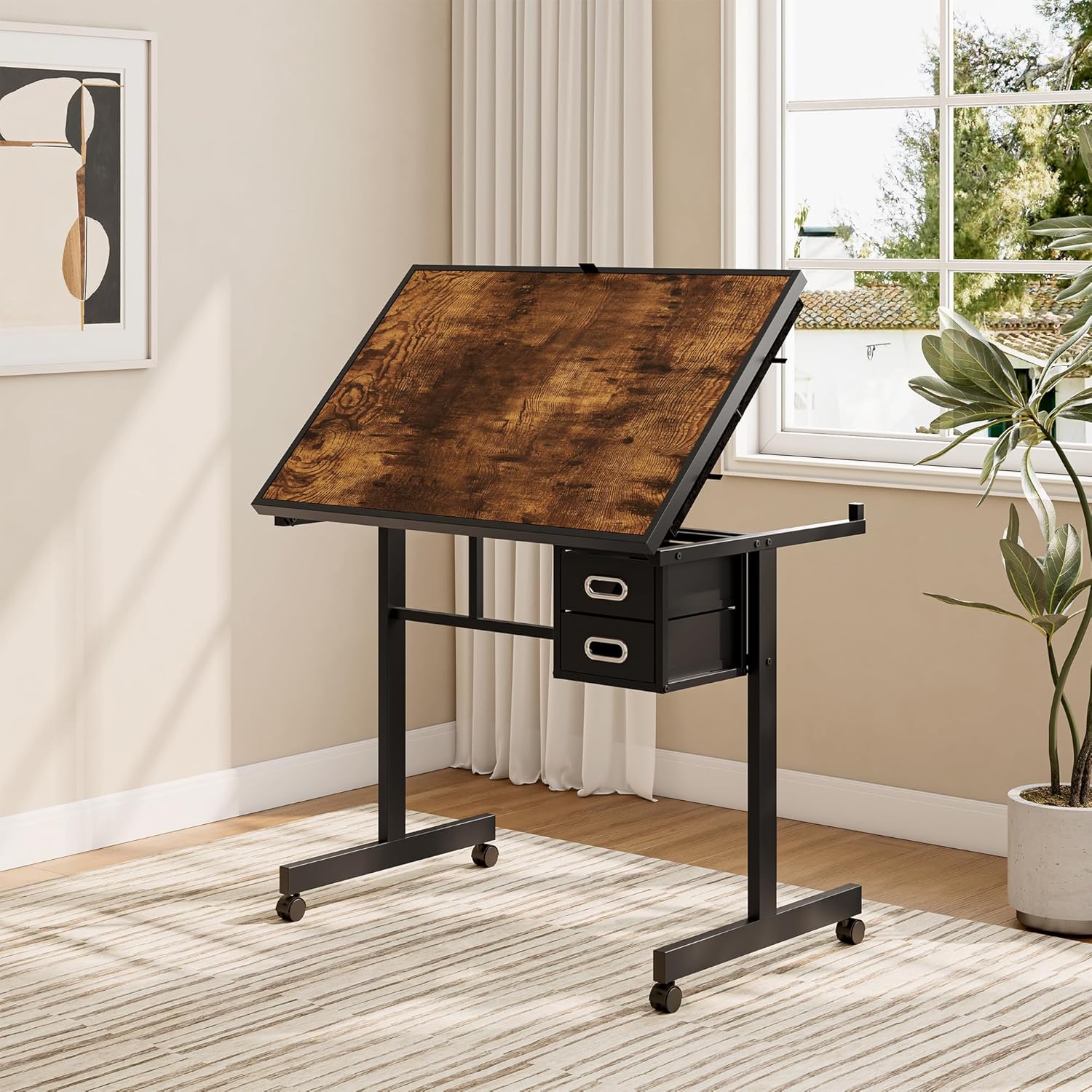 Adjustable Drafting Table with - Art And Craft Studio reseña y precio