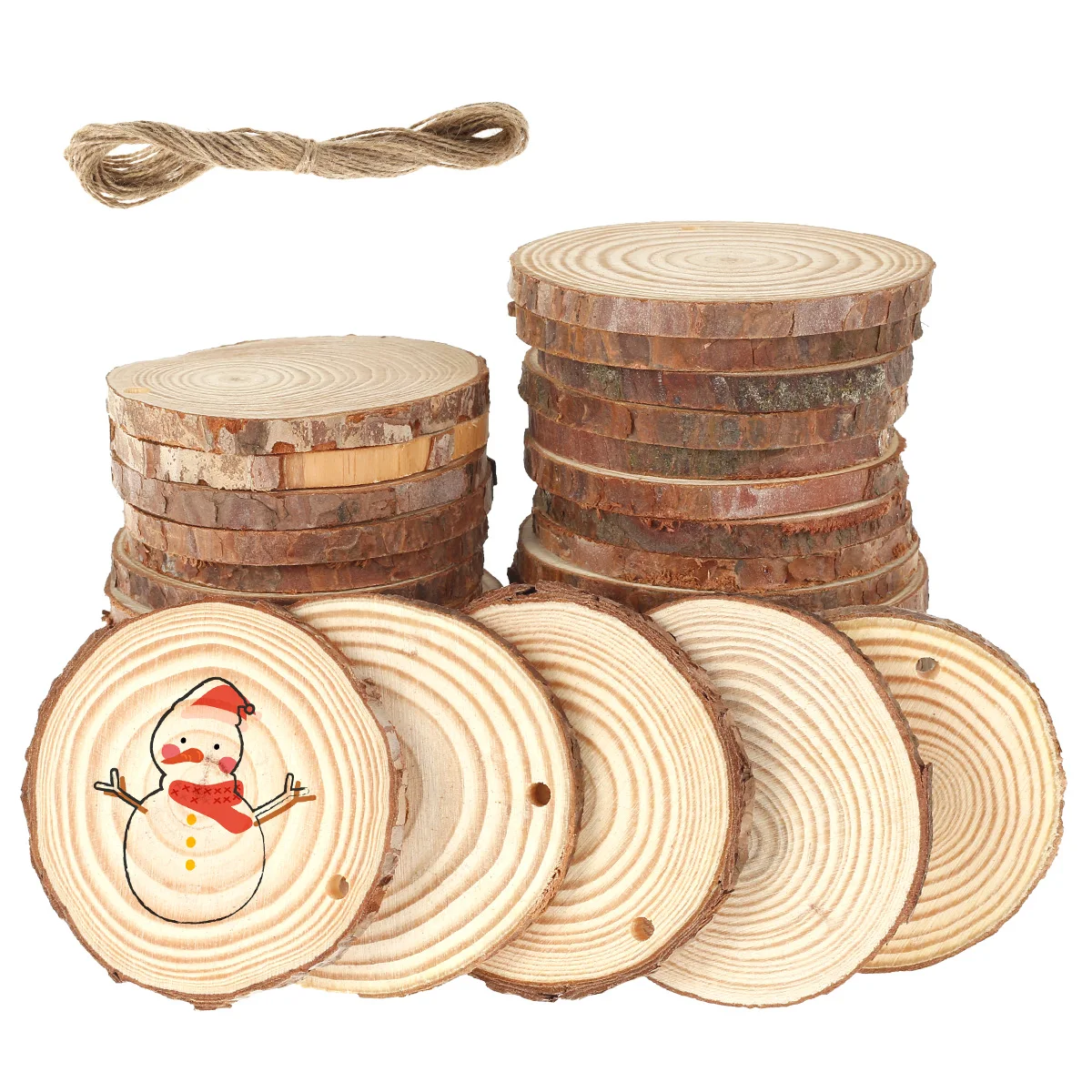 30pcs Natural Wood Slices Craf - Art Craft Tree reseña y precio