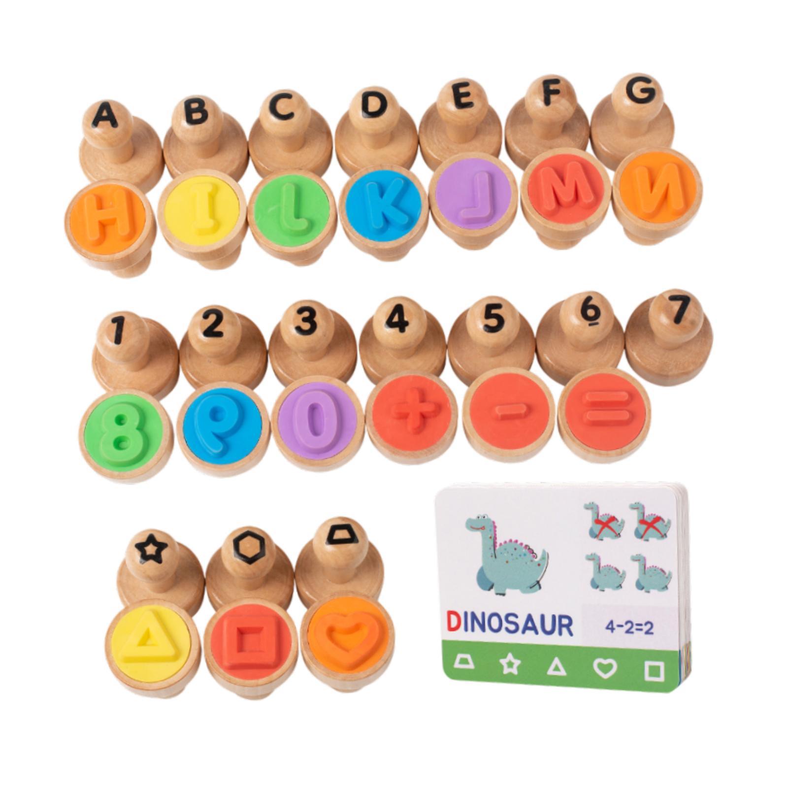 Wooden Alphabet Number Stamp E - Art And Craft Numbers reseña y precio