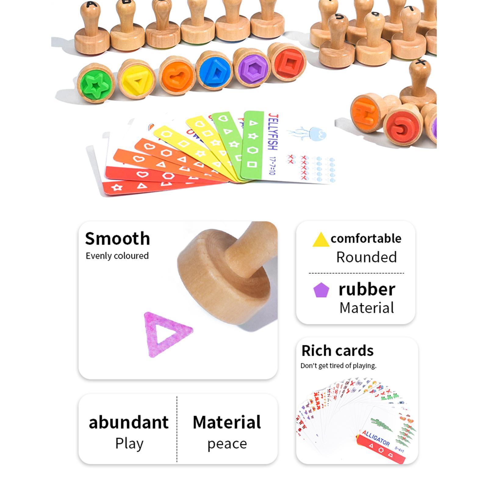Wooden Alphabet Number Stamp E - Art And Craft Numbers reseña y precio