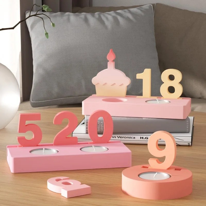 2pc Birthday Cake Silicones Mo - Art And Craft Numbers reseña y precio