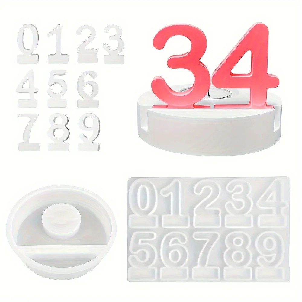 2pc Birthday Cake Silicones Mo - Art And Craft Numbers reseña y precio