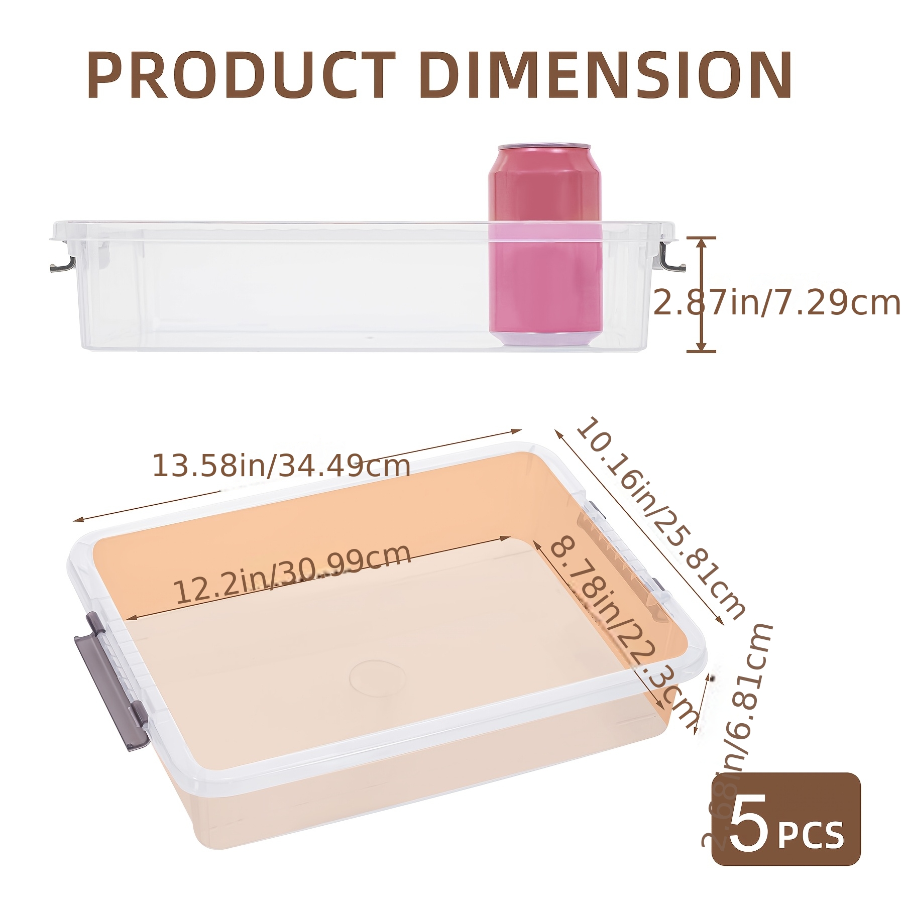 5pcs Clear Plastic Storage Box - Eco Art Craft reseña y precio
