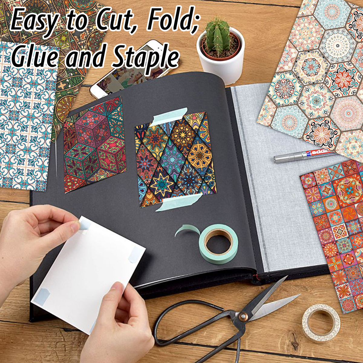 24pcs Fancy Tile Style Art Pap - Unique Art Craft reseña y precio