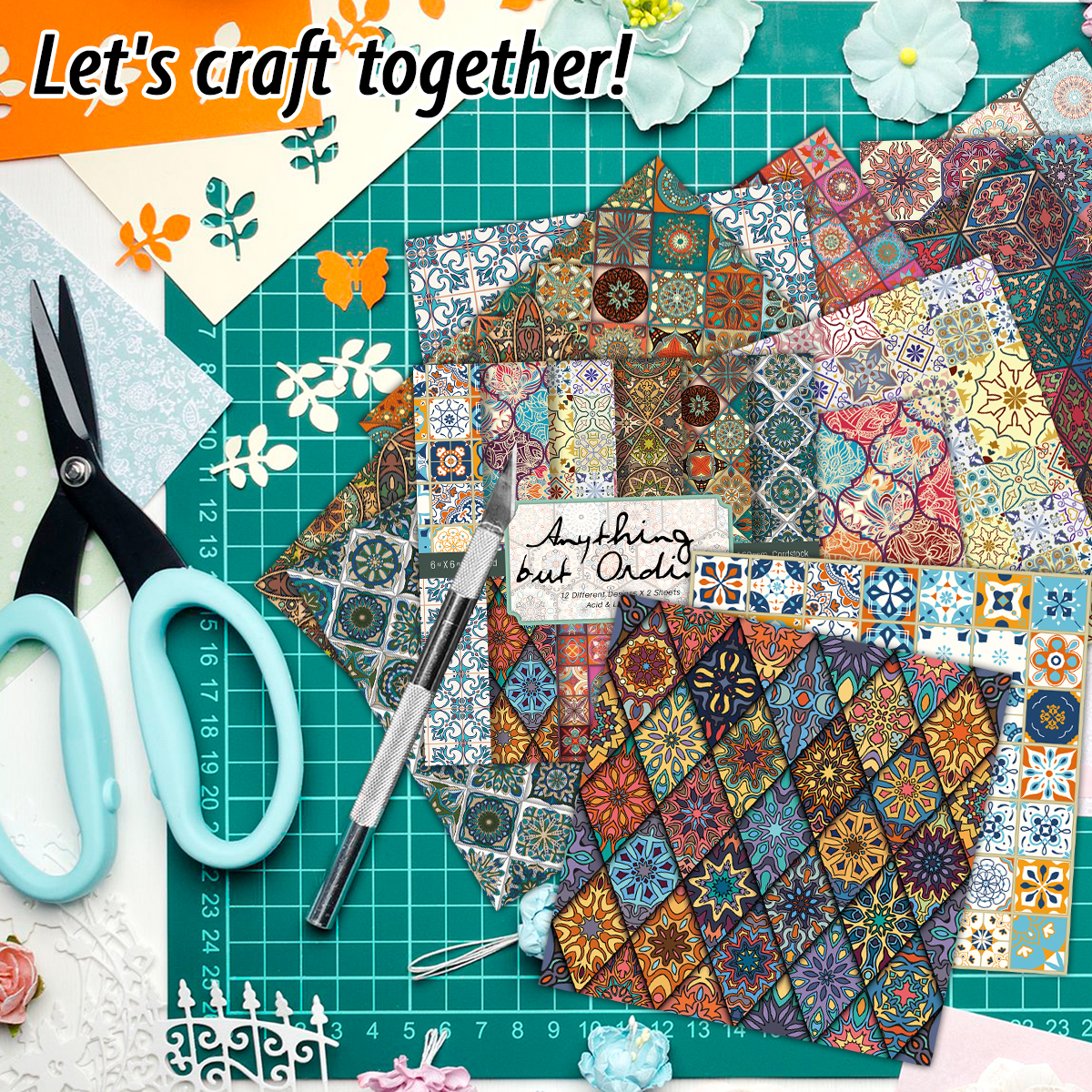 24pcs Fancy Tile Style Art Pap - Unique Art Craft reseña y precio