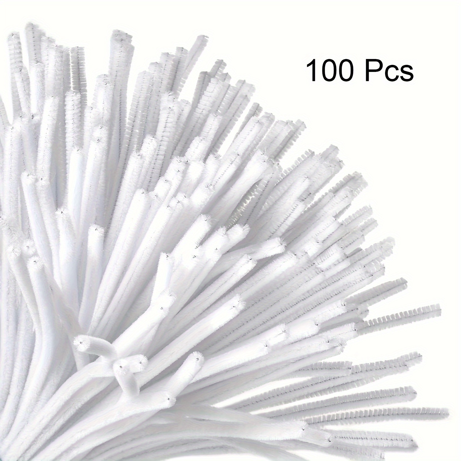 100 Pcs White Pipe Cleaners,Pi - Art Craft Kindergarten reseña y precio